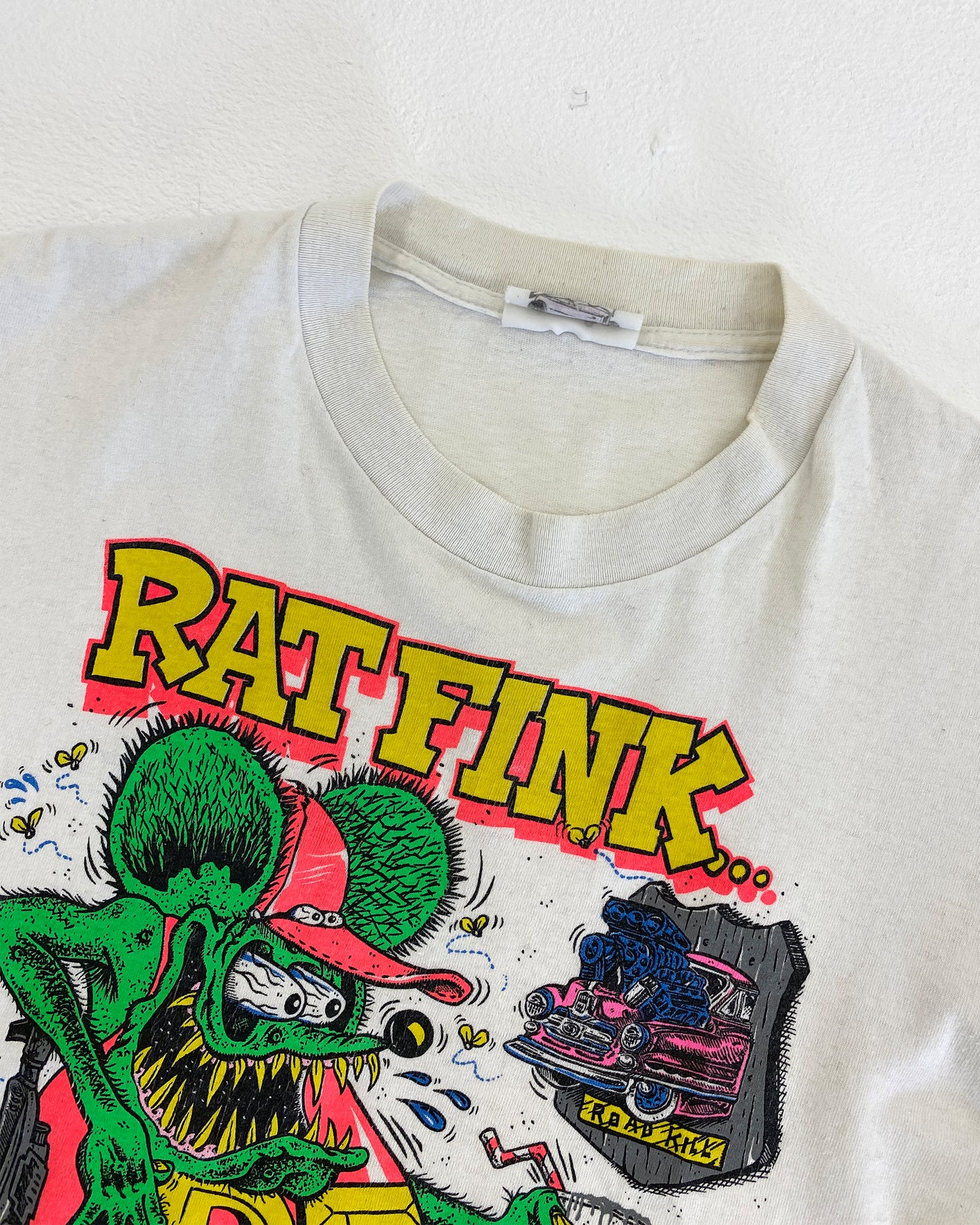 Vintage 1990 Rat Fink Ed Roth Single Stitch T-Shirt White