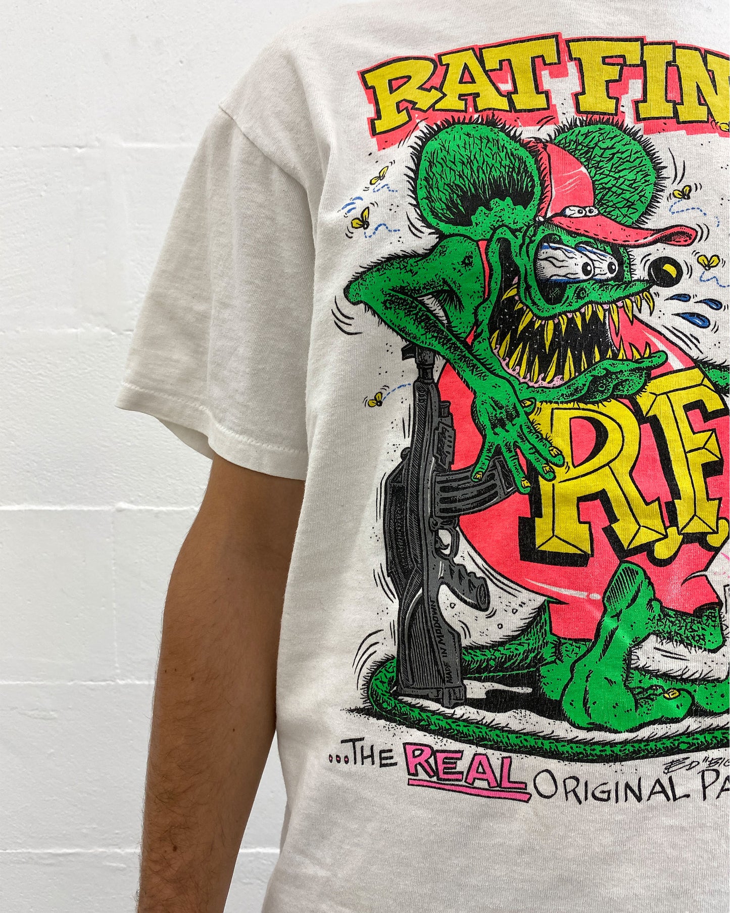 Vintage 1990 Rat Fink Ed Roth Single Stitch T-Shirt White