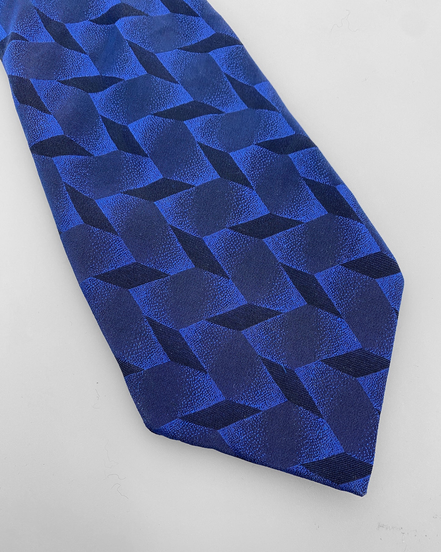 Vintage 1980s Pattern Tie Blue