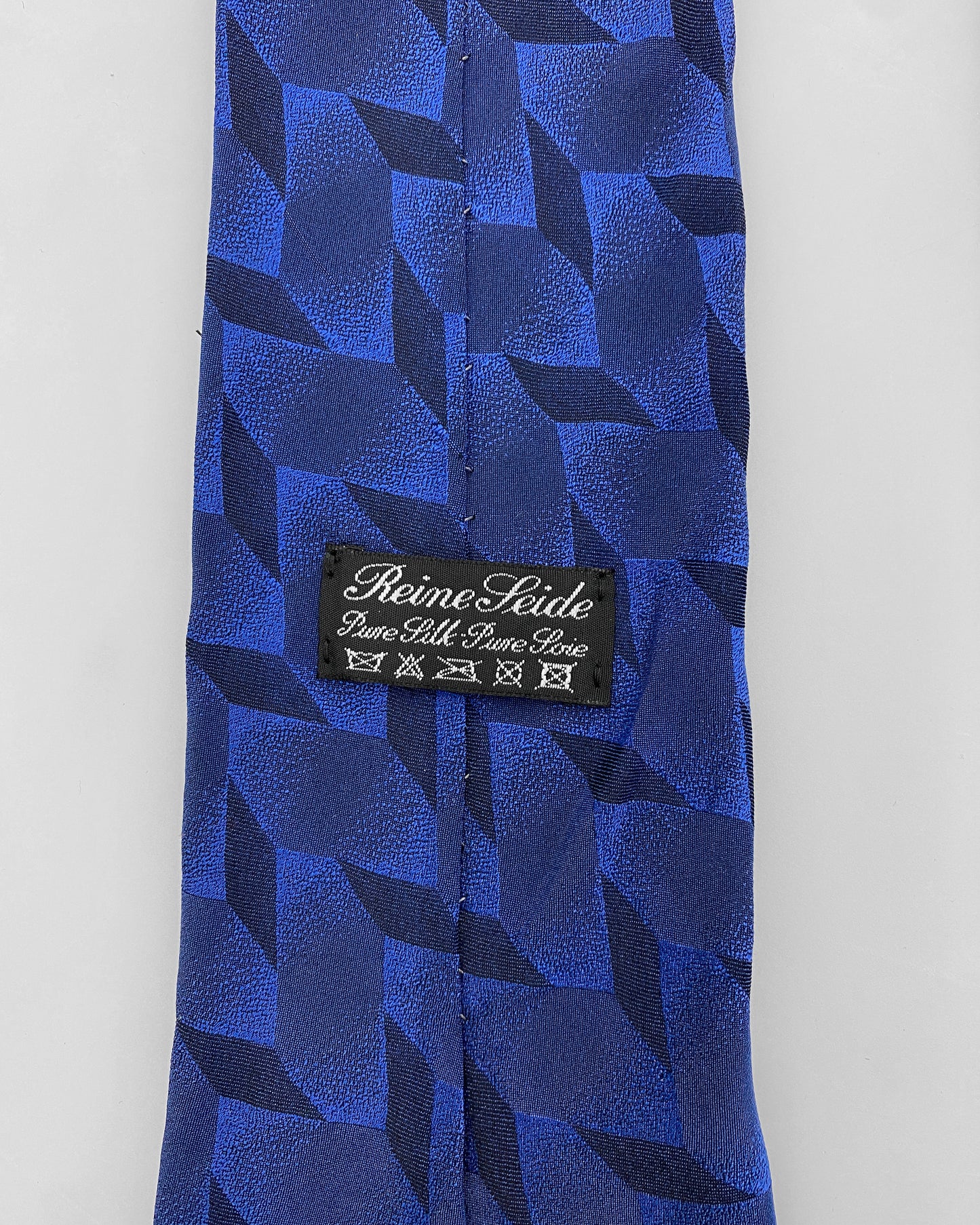 Vintage 1980s Pattern Tie Blue