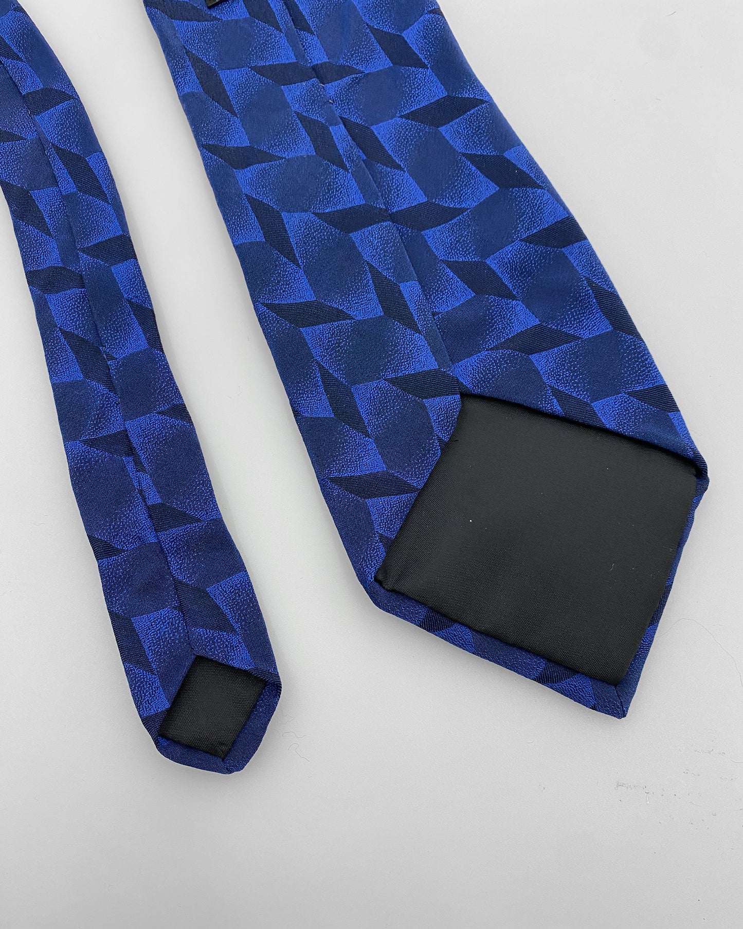 Vintage 1980s Pattern Tie Blue