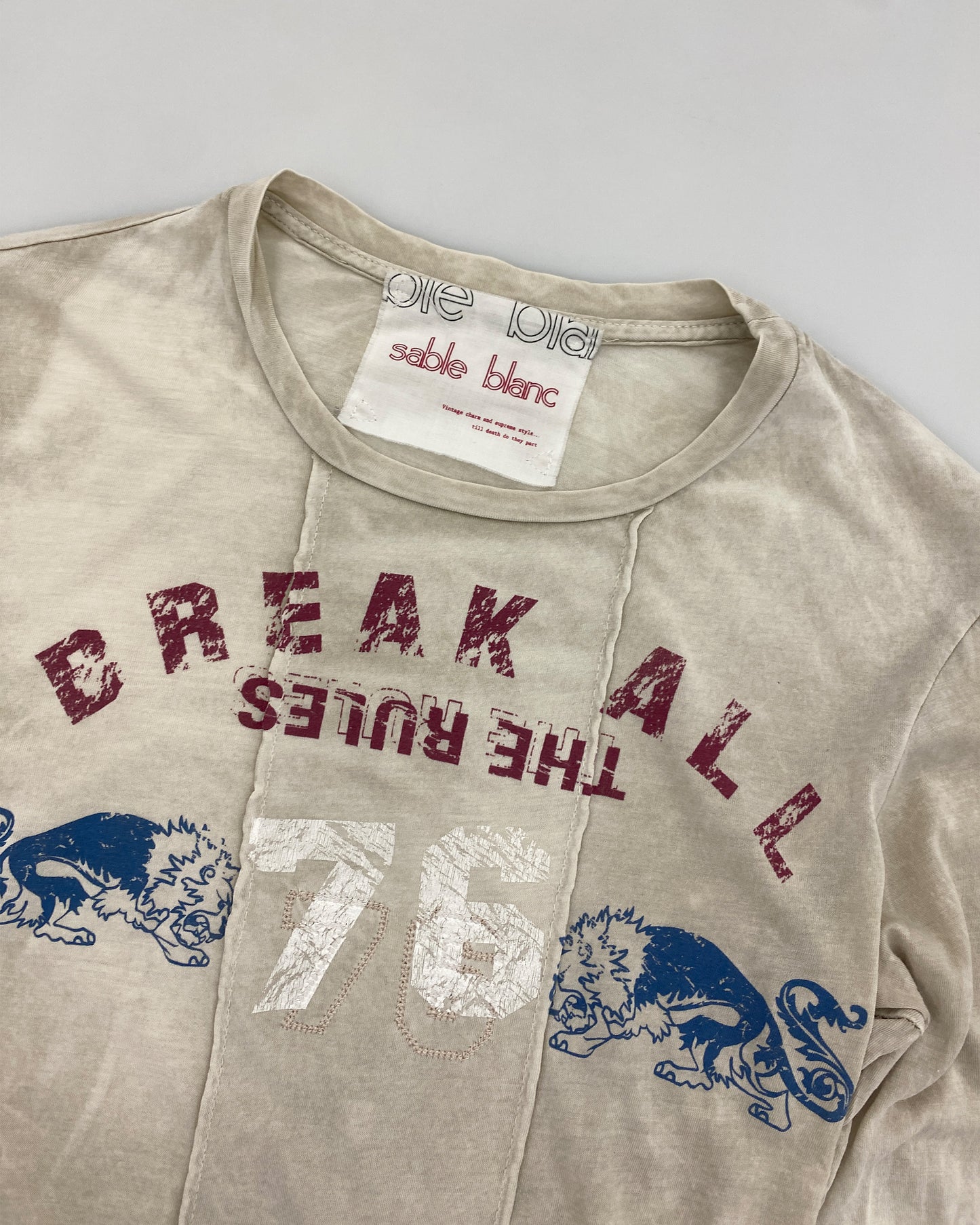 Sable Blanc 2000s Break All The Rules Longsleeve Top Offwhite