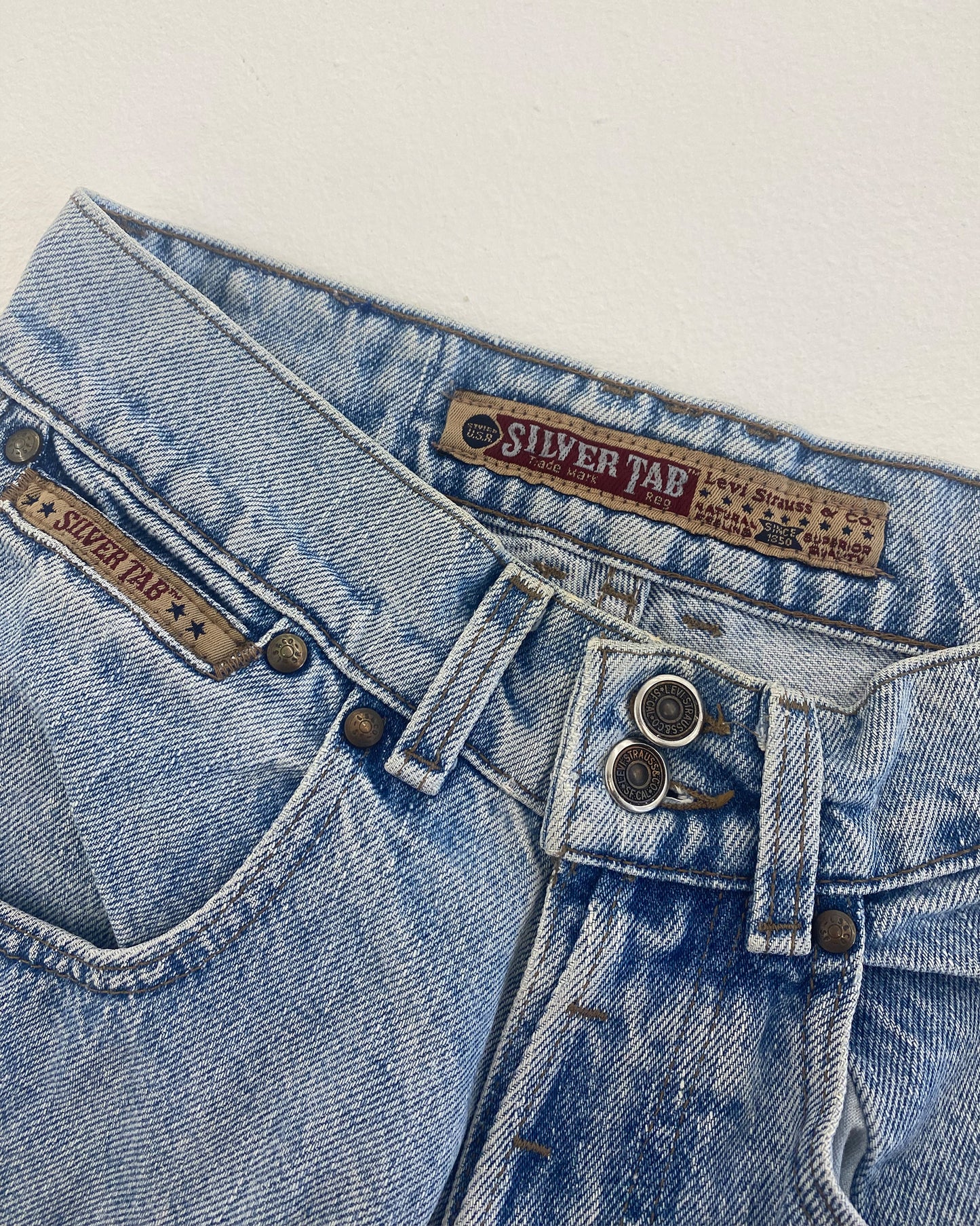 Levis 1980er Silver Tab USA Jeansshorts Hellblau 