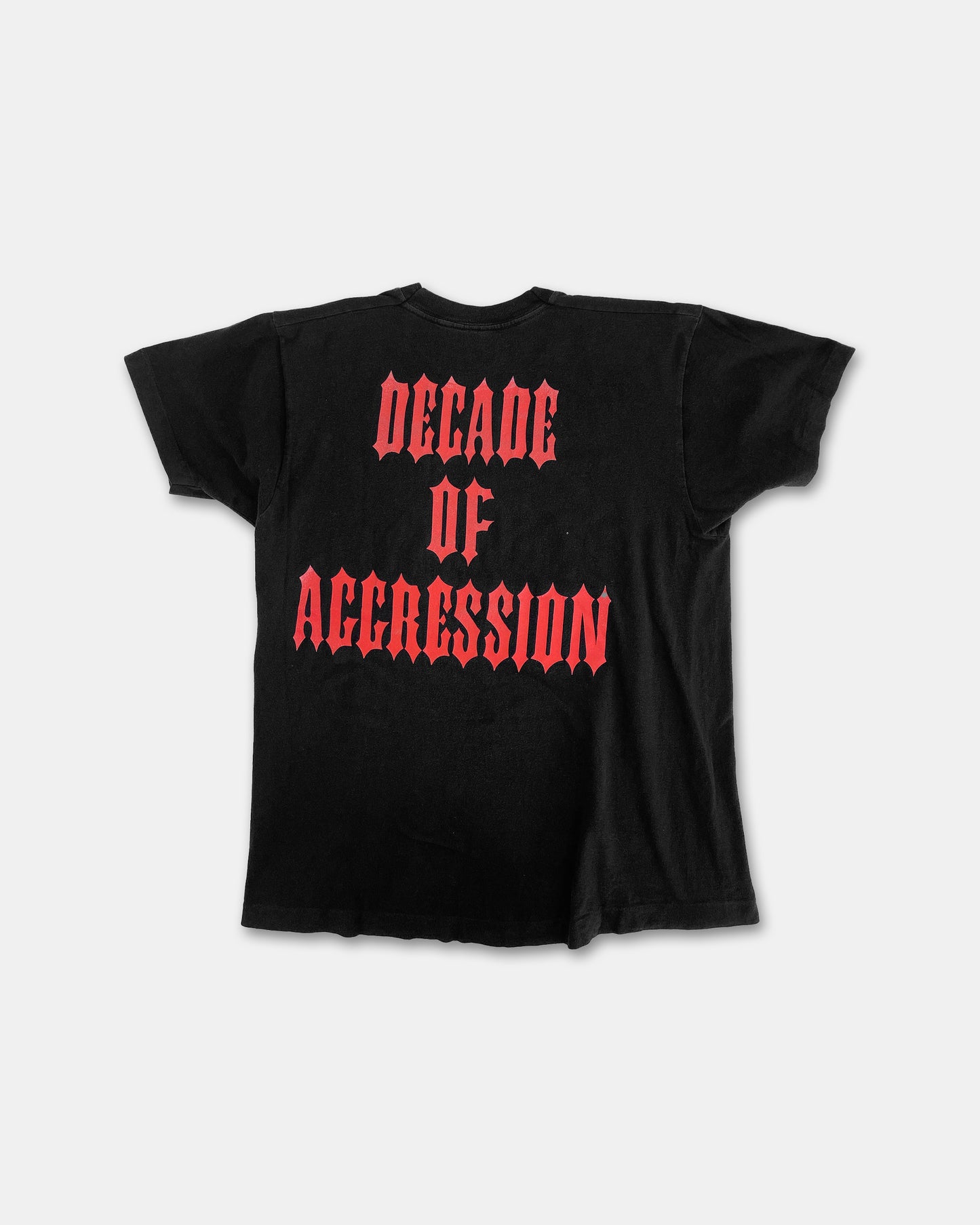 Vintage 1991 Slayer Decade of Aggression Band Single Stitch T-Shirt Black