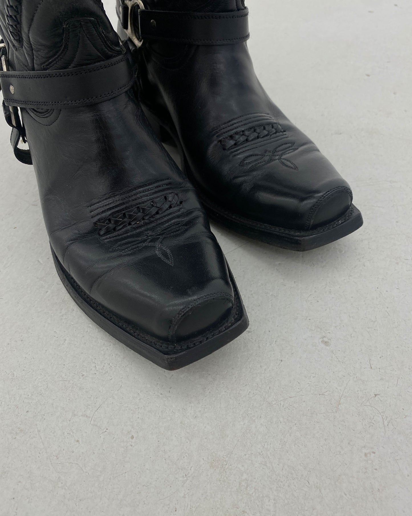 Rancho 2000s Biker Cowboystiefel Schwarz 