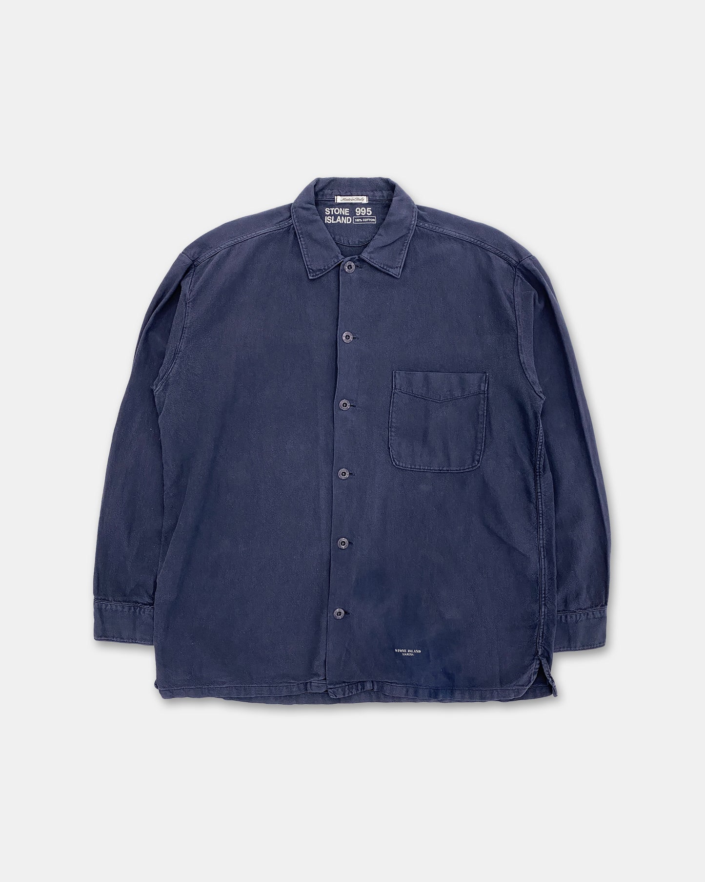 Stone Island Marina SS1995 Oversized Chest Pocket Shirt Navy