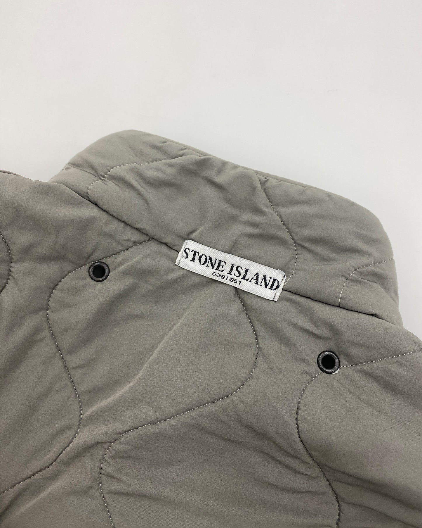 Stone Island AW2004 Steppjacke mit Innenfutter, Grau 