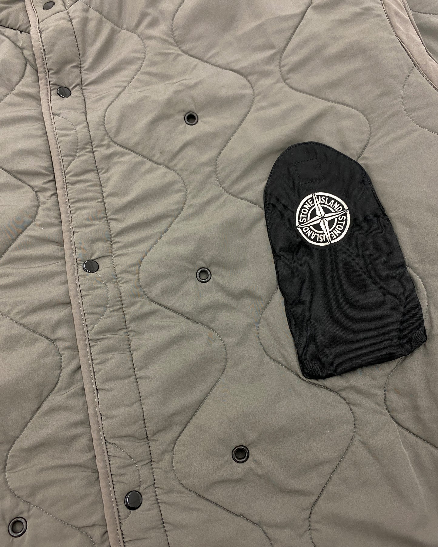 Stone Island AW2004 Steppjacke mit Innenfutter, Grau 