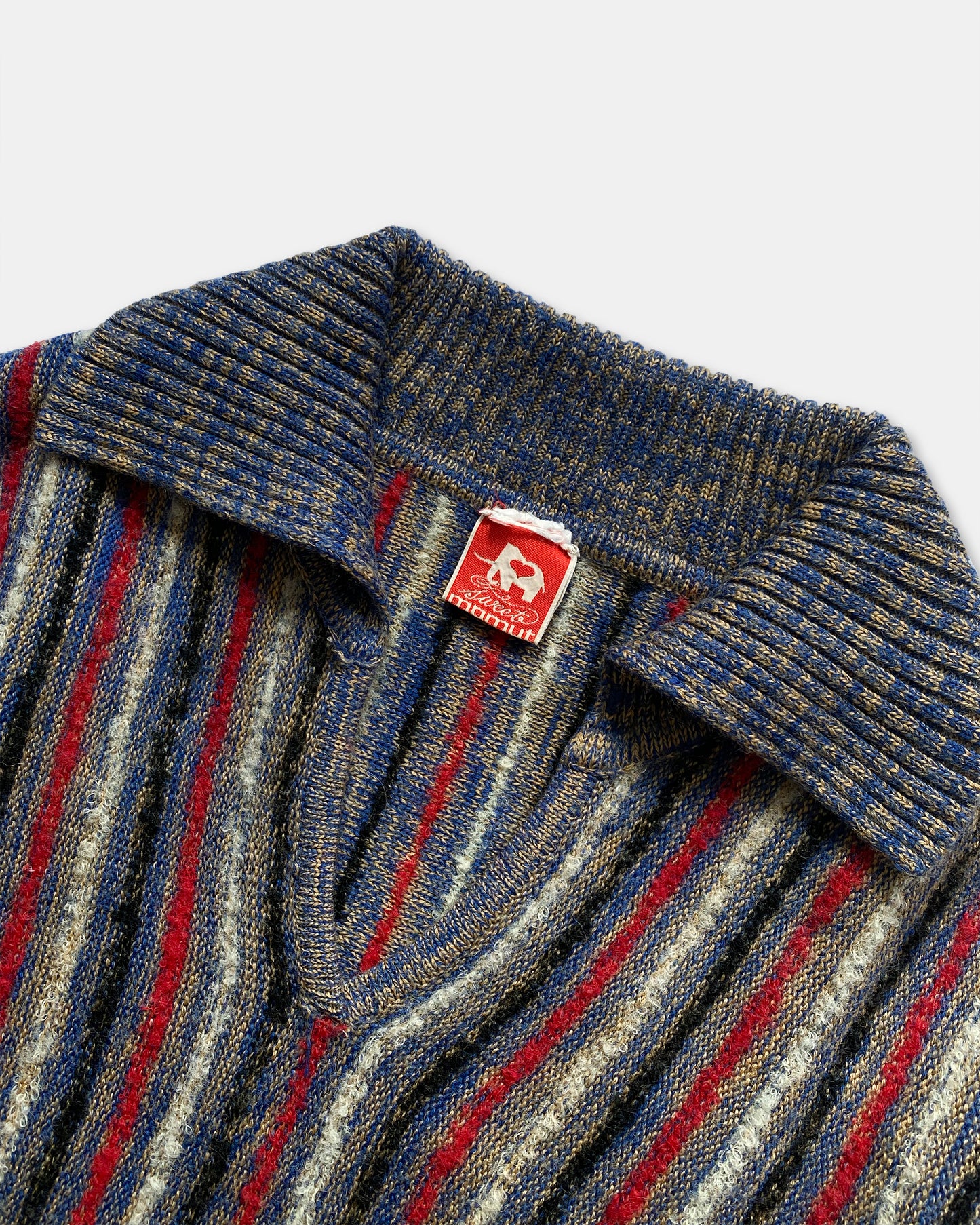 Sweet Mamut 1980s Striped Knit Sweater Red Blue