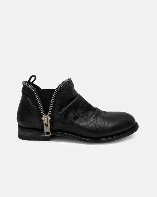 John Fluevog 1990s Zip Leather Shoes Black