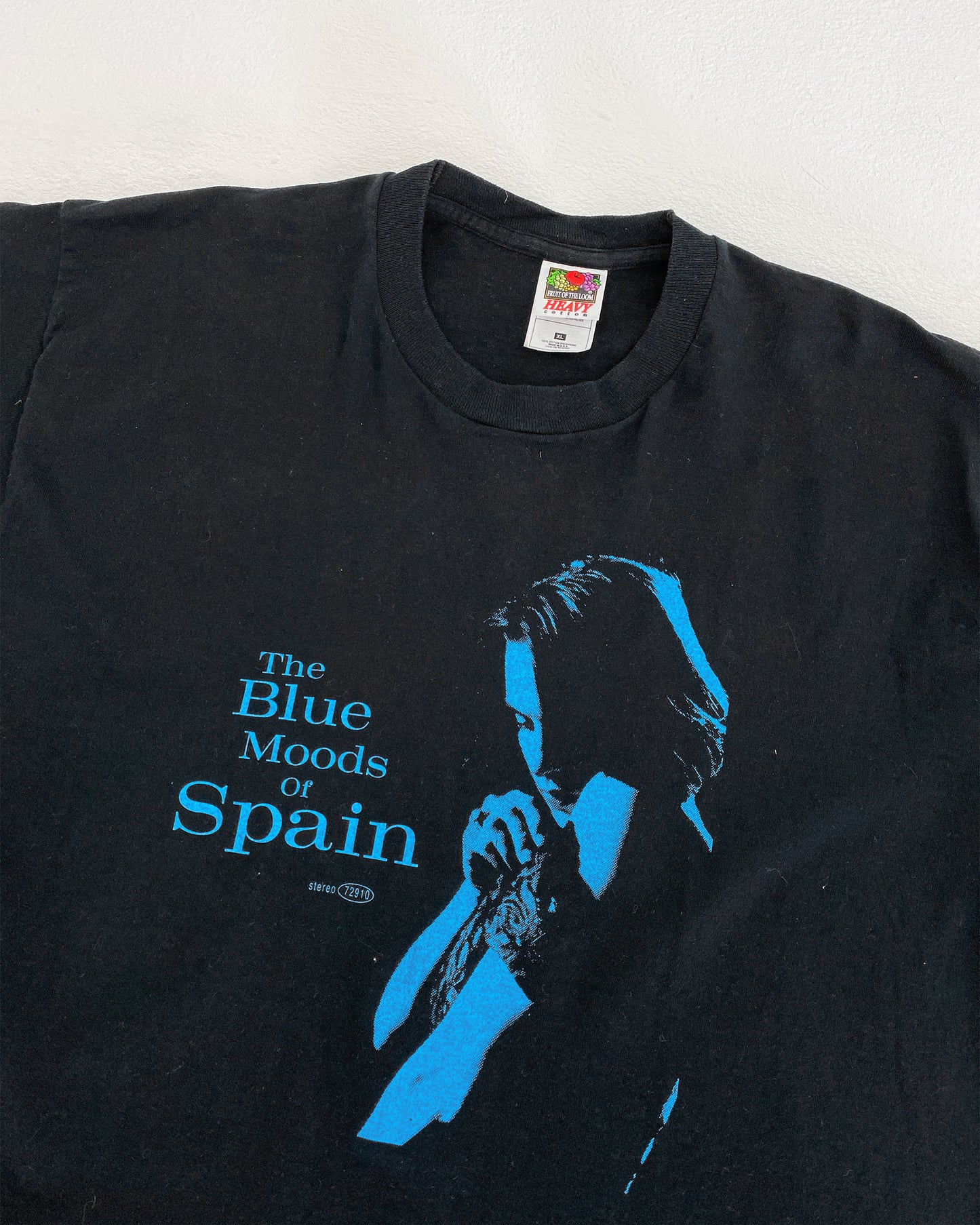 Vintage 1995 The Blue Moods of Spain Band Single Stitch T-Shirt Black