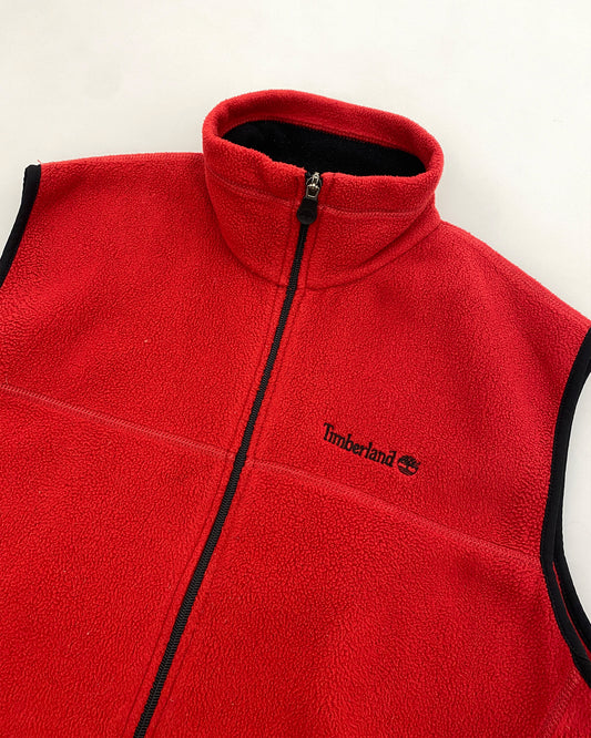 Timberland 1990s Fleece Vest Red