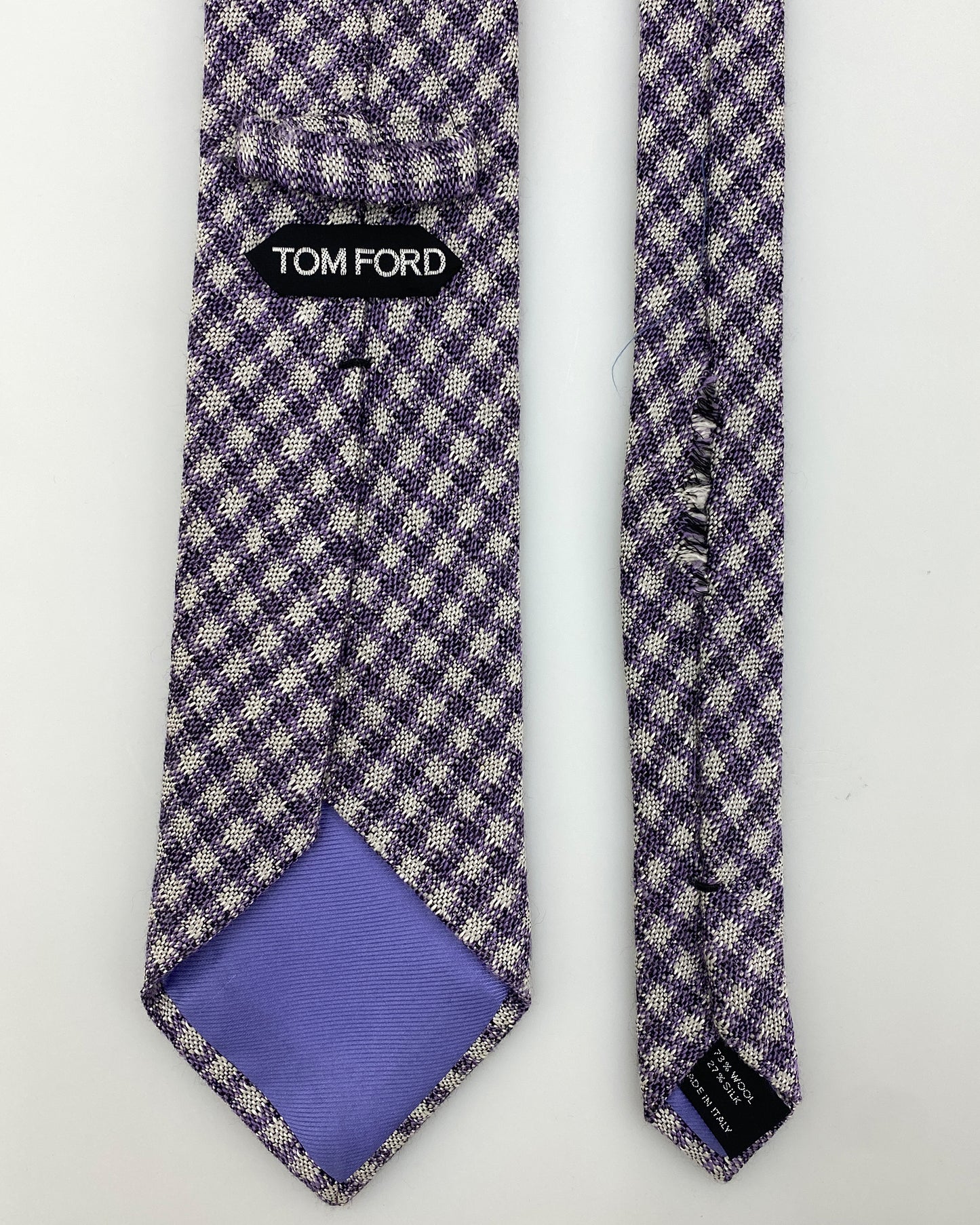 Tom Ford 2000s Pattern Tie Purple Beige