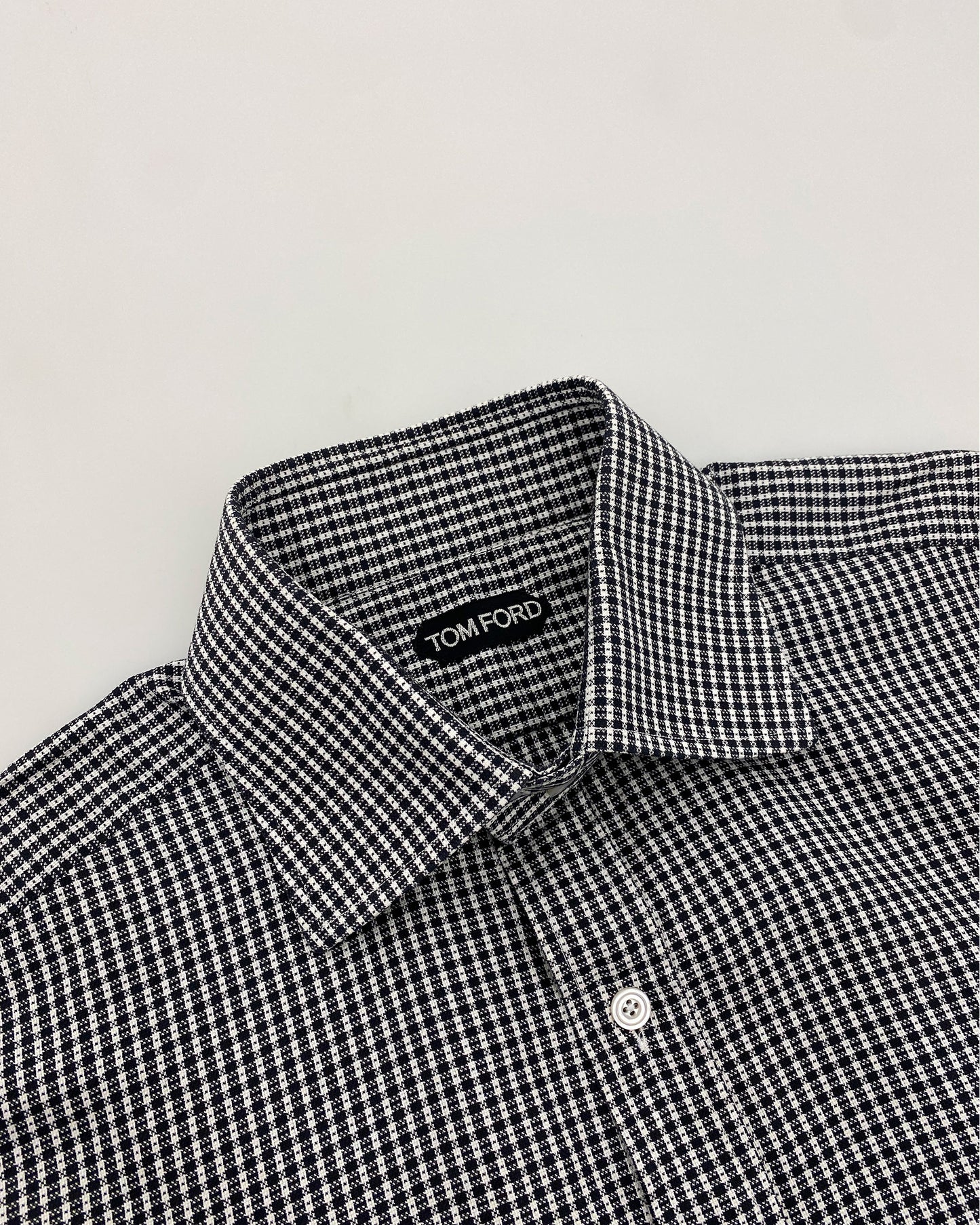 Tom Ford 2010s Checked Shirt Black White