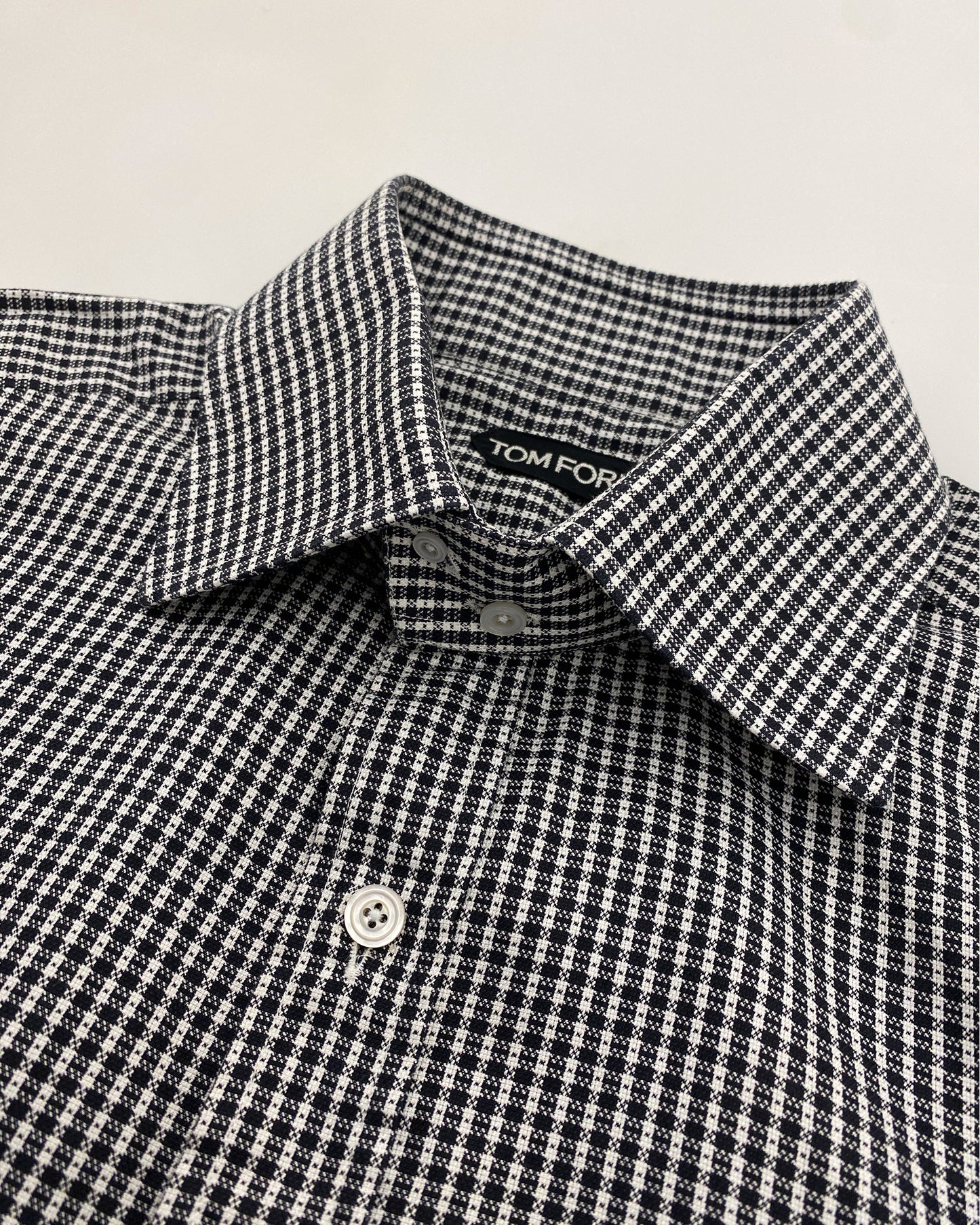 Tom Ford 2010s Checked Shirt Black White