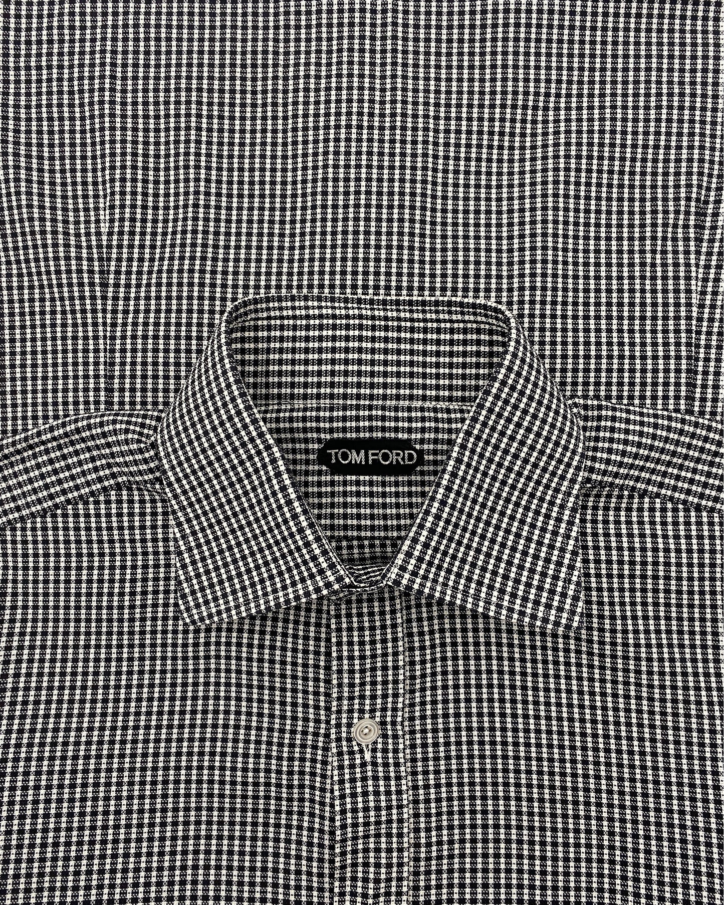 Tom Ford 2010s Checked Shirt Black White