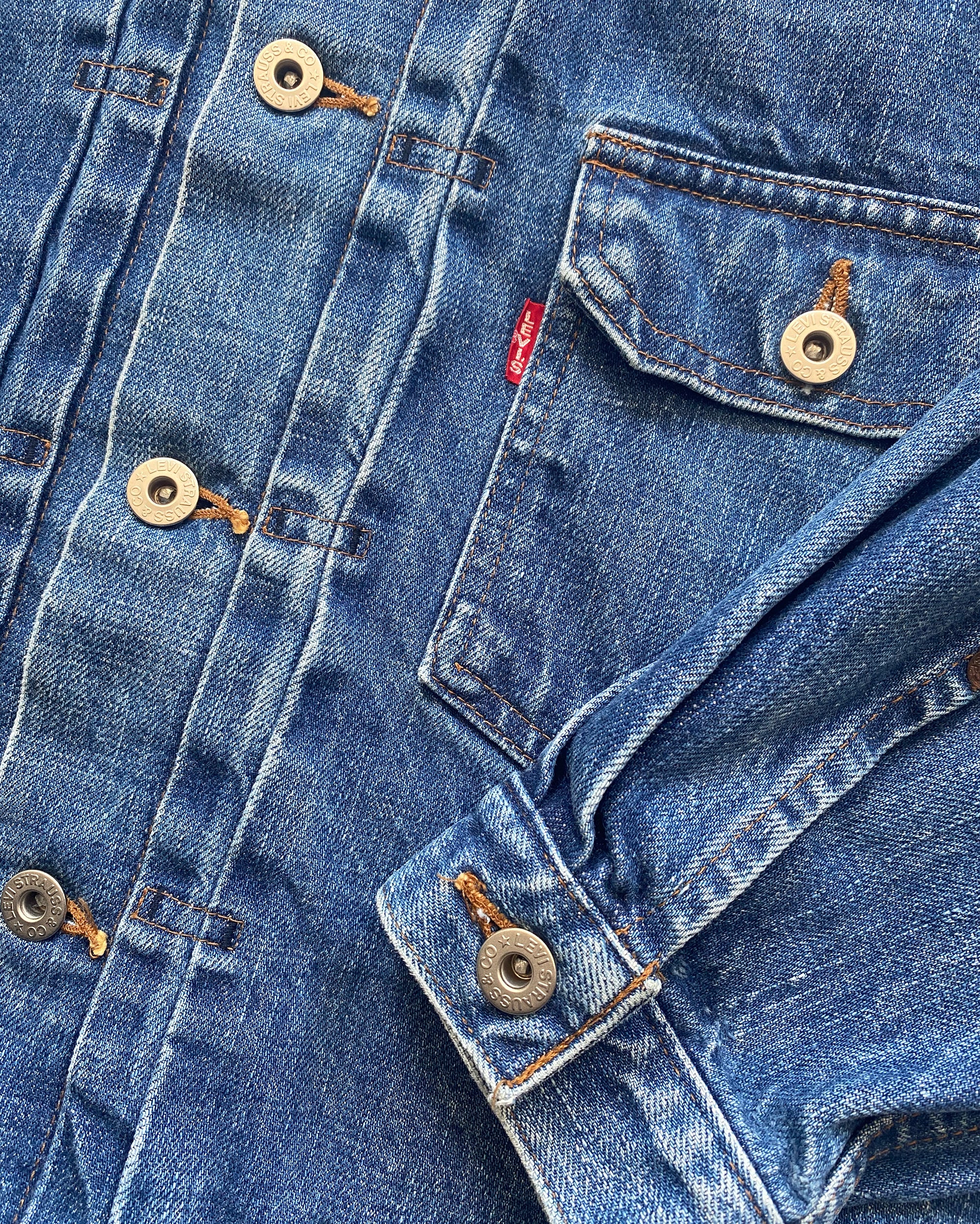 Levis 1980s Type 1 Japan Big E Selvedge Denim Jacket Blue – Knud