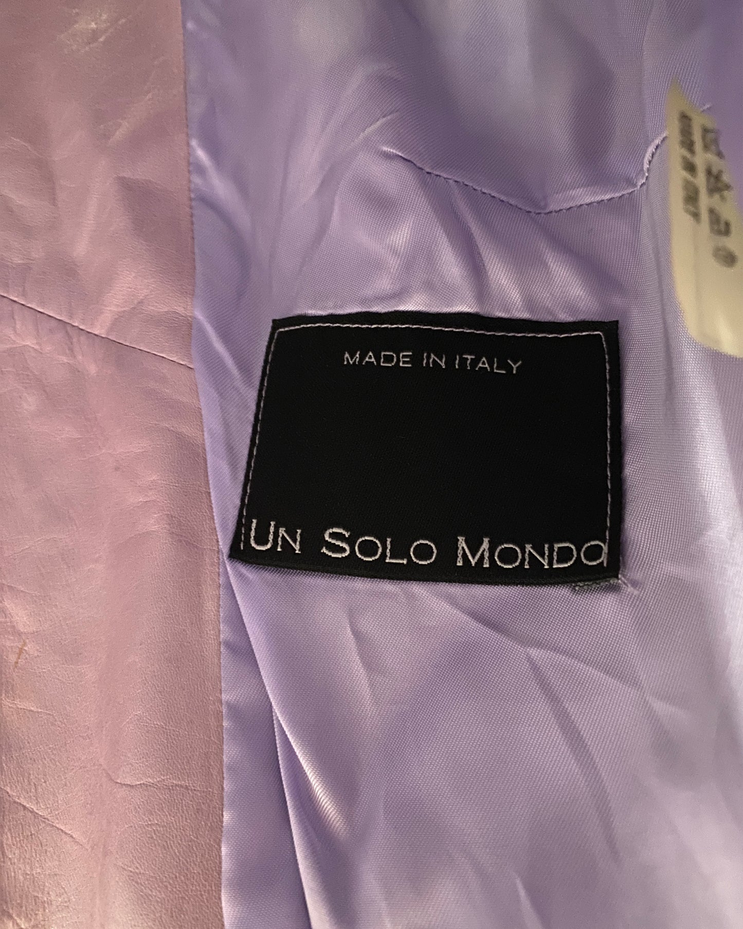 Un Solo Mondo 1990s Leatherjacket Light Pink