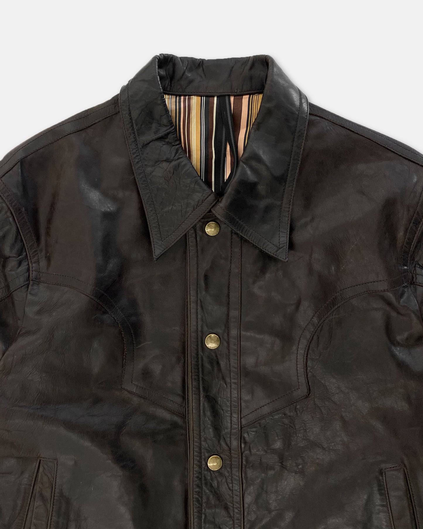 Vent Courvet Paris 1990s Leatherjacket Brown