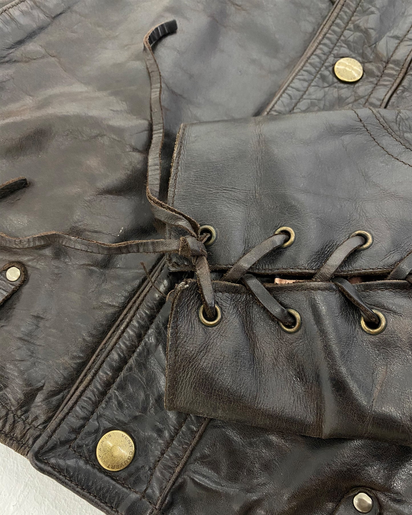 Vent Courvet Paris 1990s Leatherjacket Brown