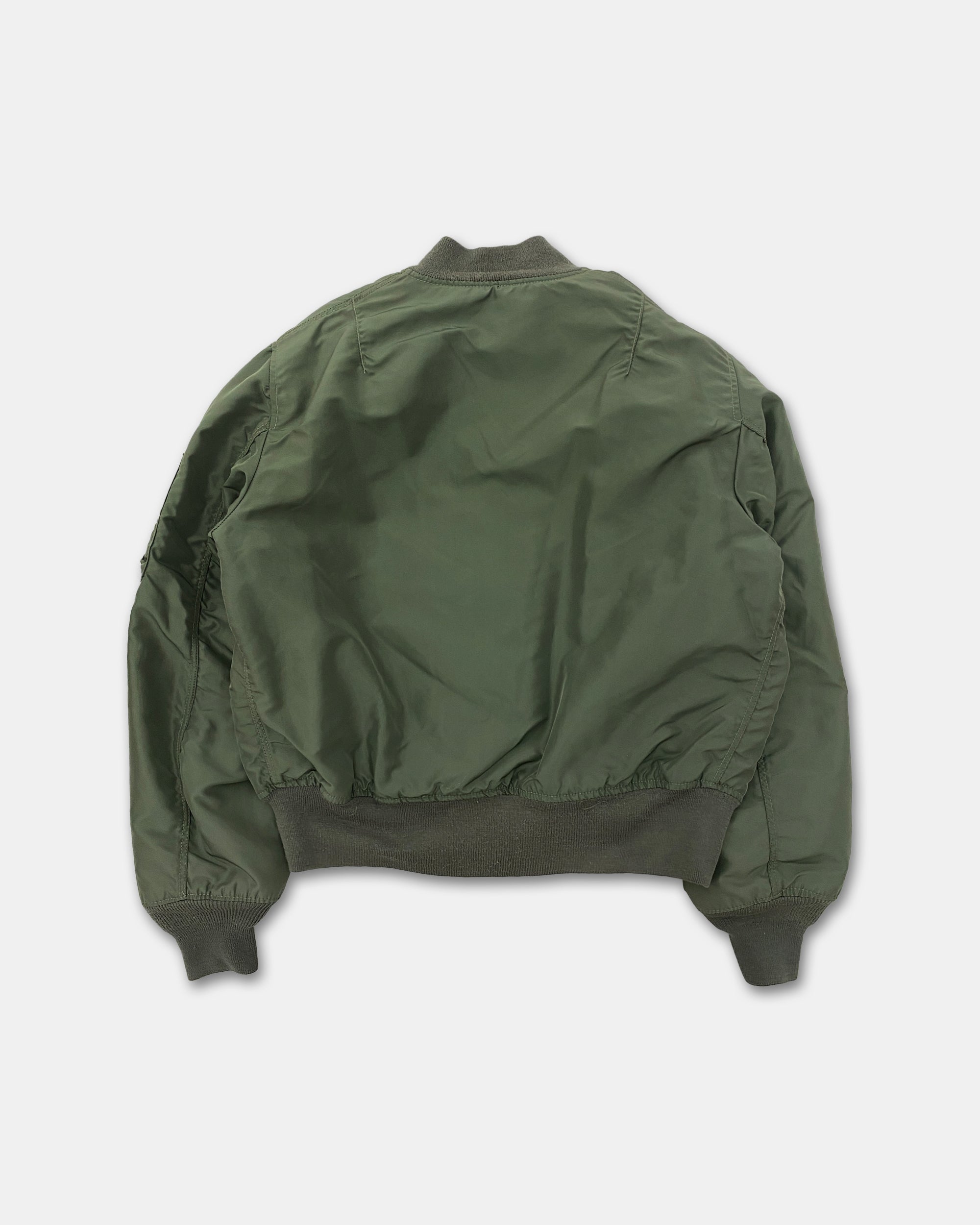 Vintage 1980s Made in USA MA-1 Bomber Jacket Green – knudpeters