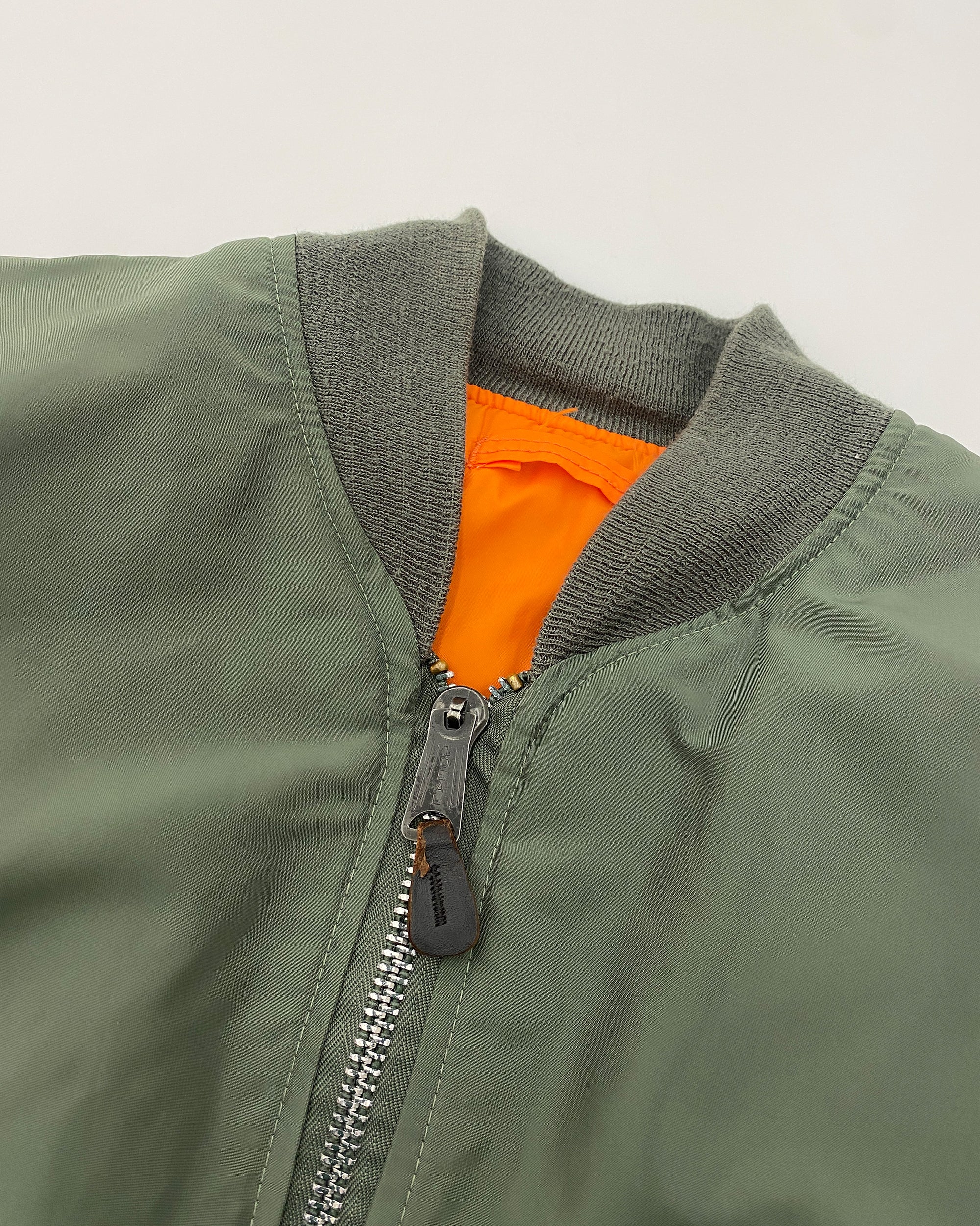 Vintage 1980s Made in USA MA-1 Bomber Jacket Green – Knud Peters