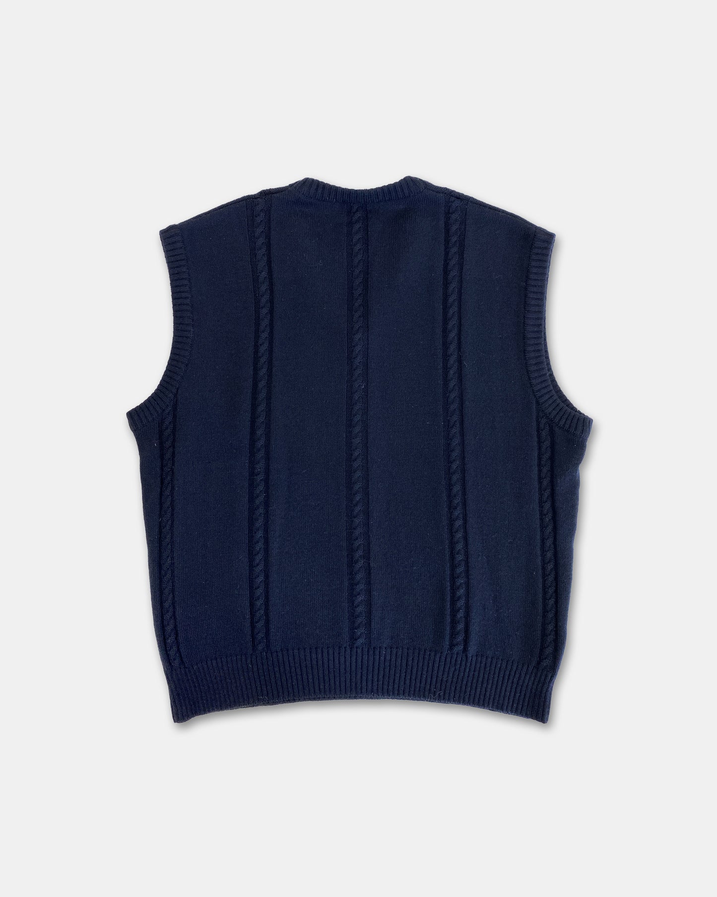 Rodier Monsieur Paris 1980s Knit Sweater Vest Navy