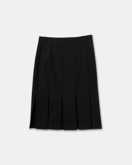 Vintage 1990s Sliced Skirt Black