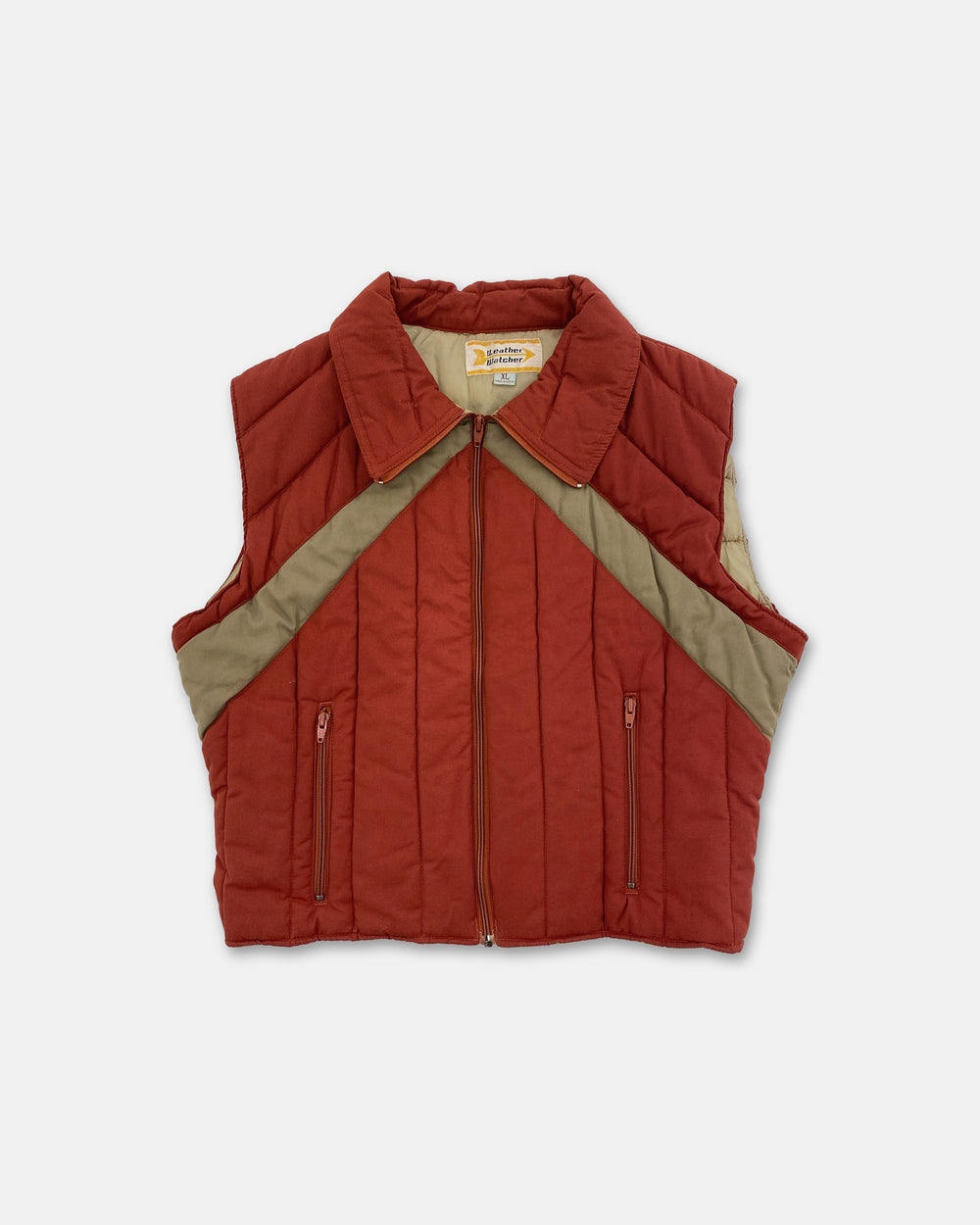 Weather Watcher 1980s Padded Vest Red