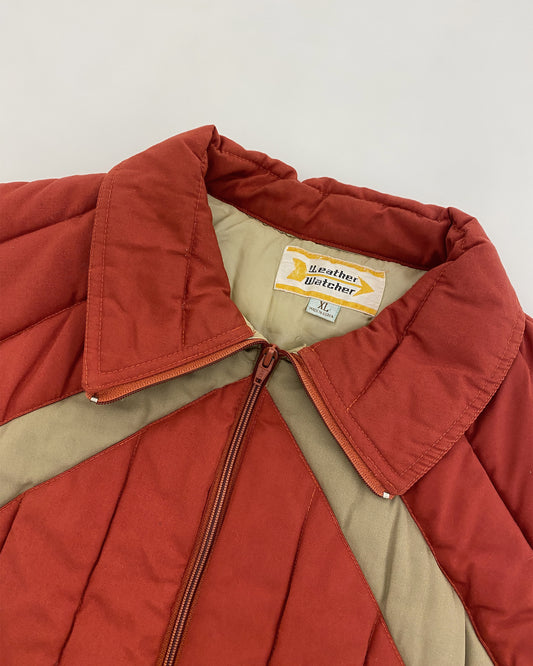 Weather Watcher 1980s Padded Vest Red