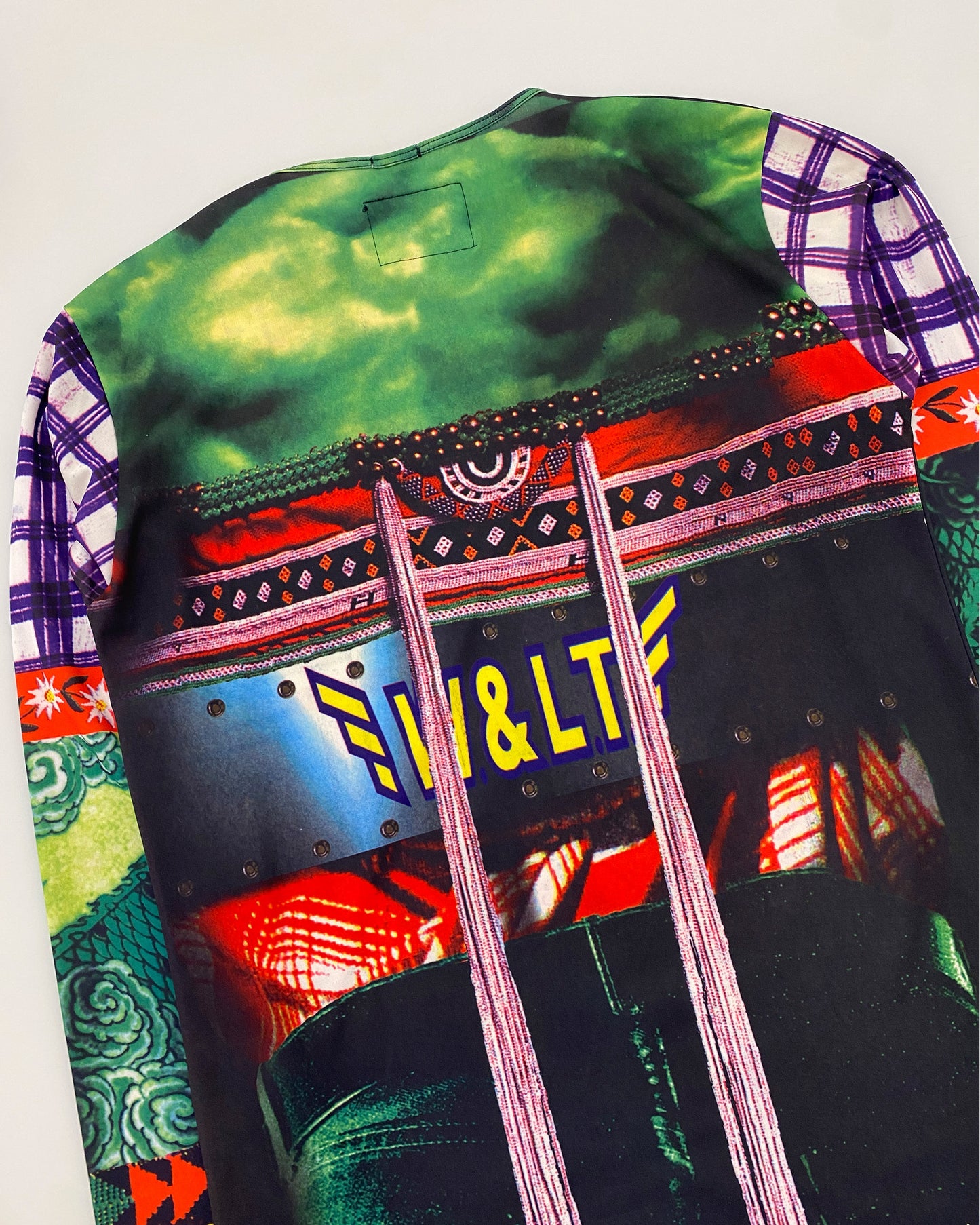 W.&L.T. Walter van Beirendonck SS1996 All Over Print Stretch Longsleeve T-Shirt Multicolor