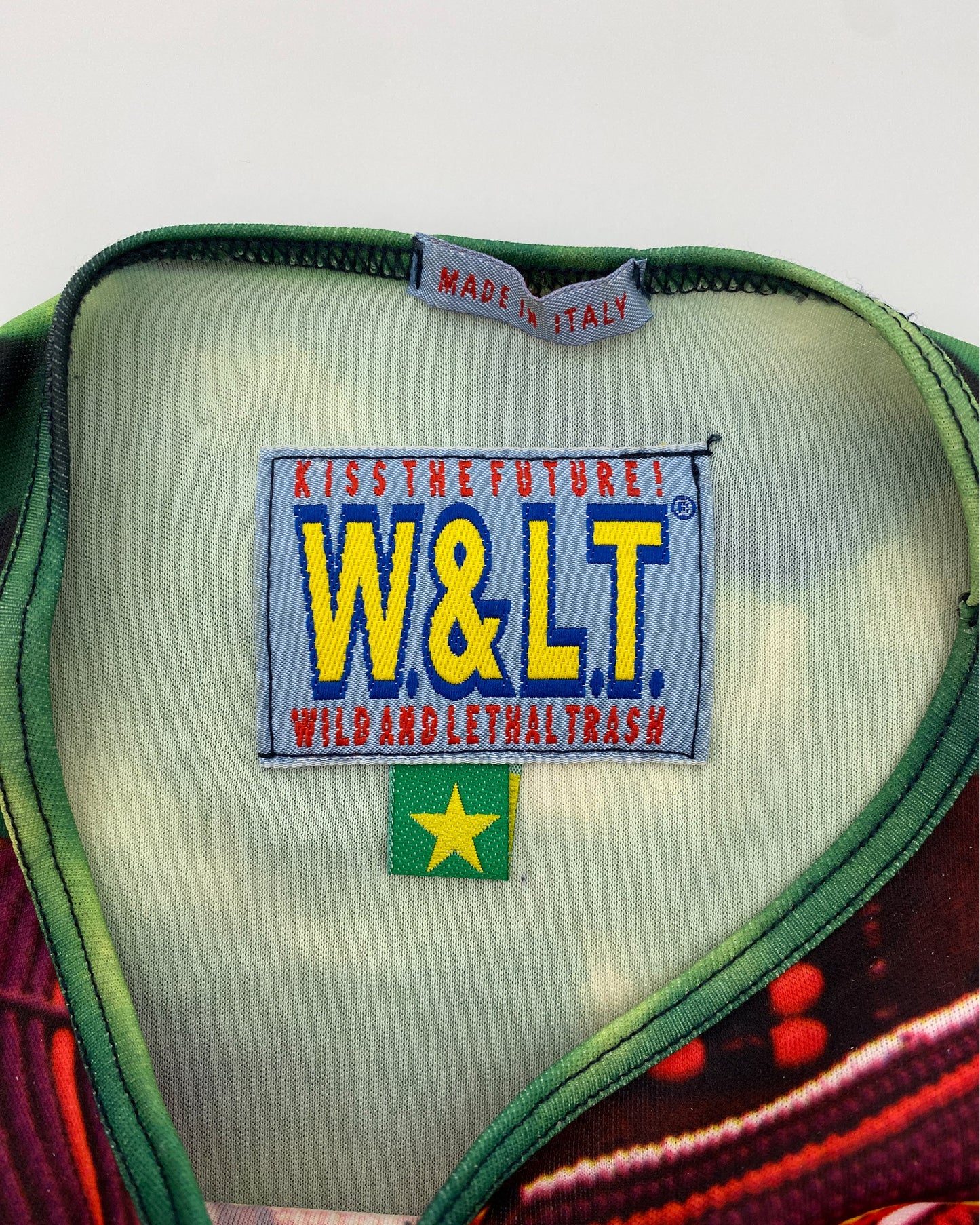 W.&L.T. Walter van Beirendonck SS1996 All Over Print Stretch Longsleeve T-Shirt Multicolor