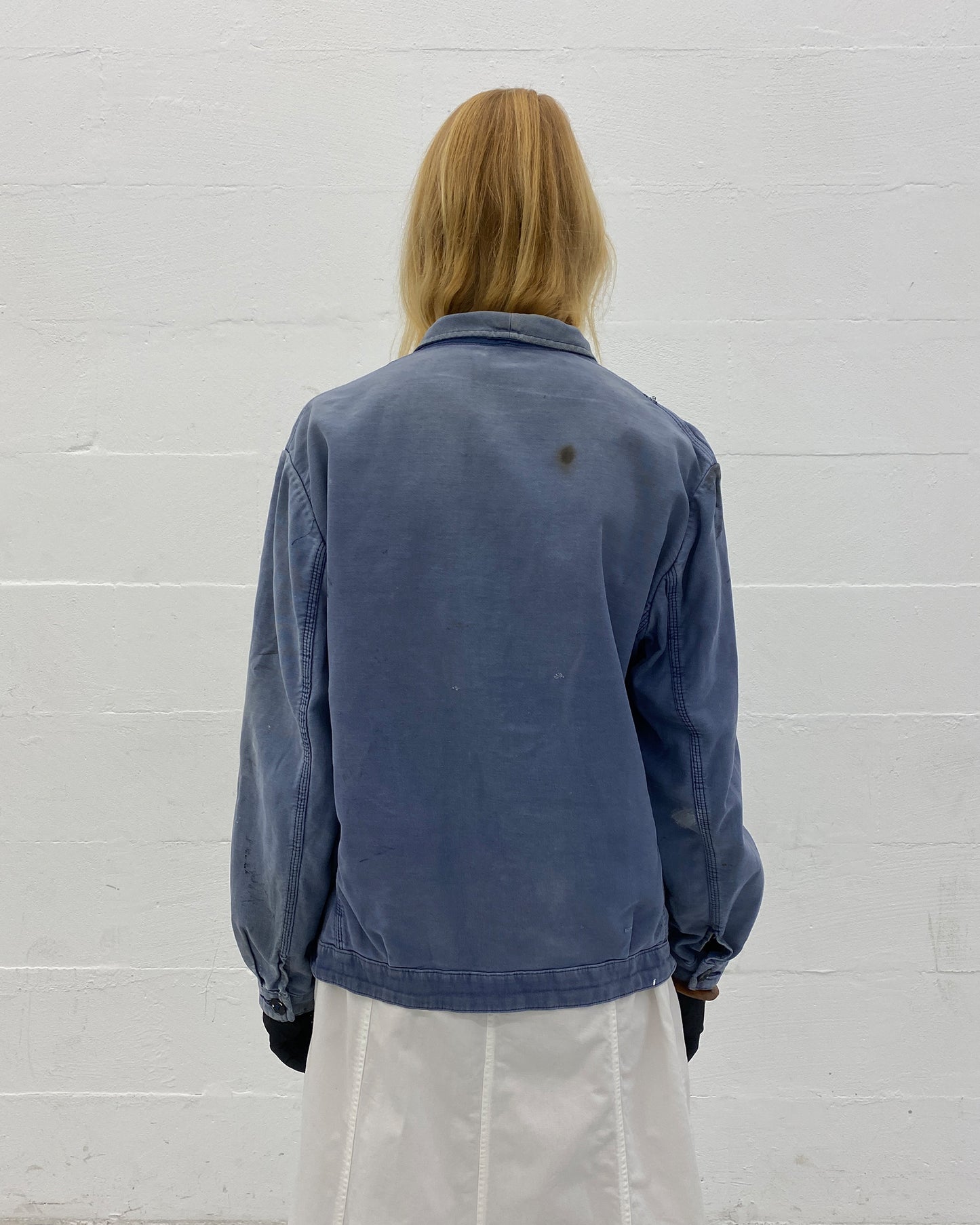 Vintage 1960s French Painter Work Jacket Blue