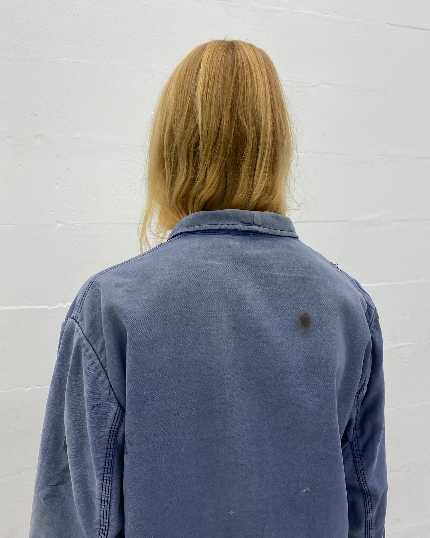Vintage 1960s French Painter Work Jacket Blue
