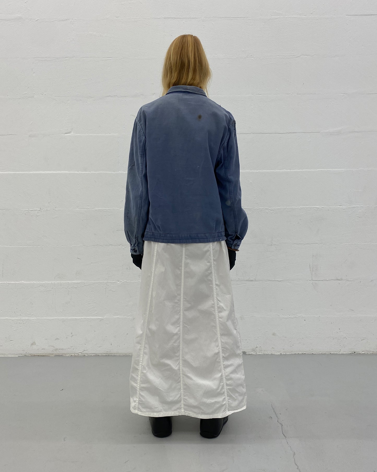 Vintage 1960s French Painter Work Jacket Blue