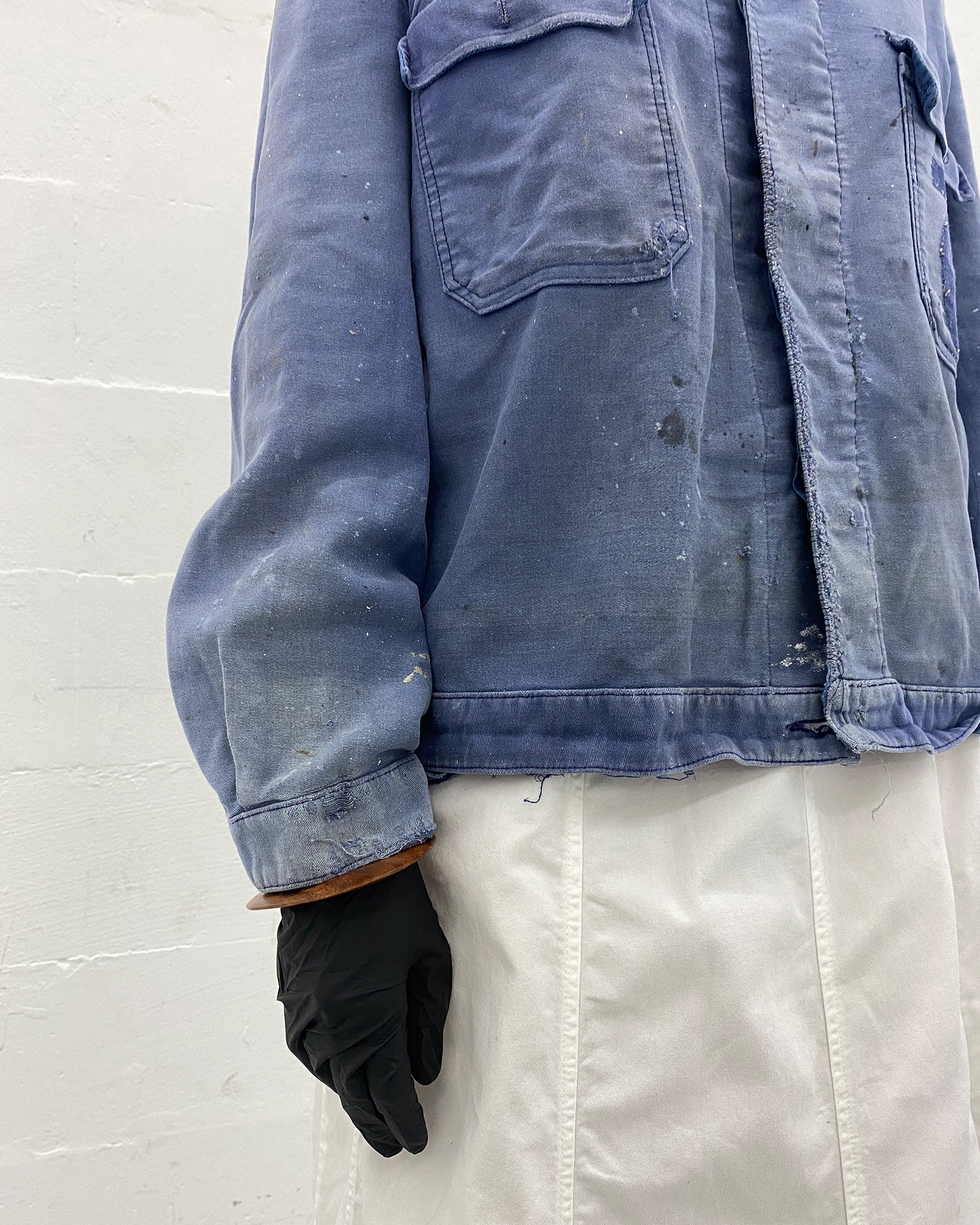 Vintage 1960s French Painter Work Jacket Blue