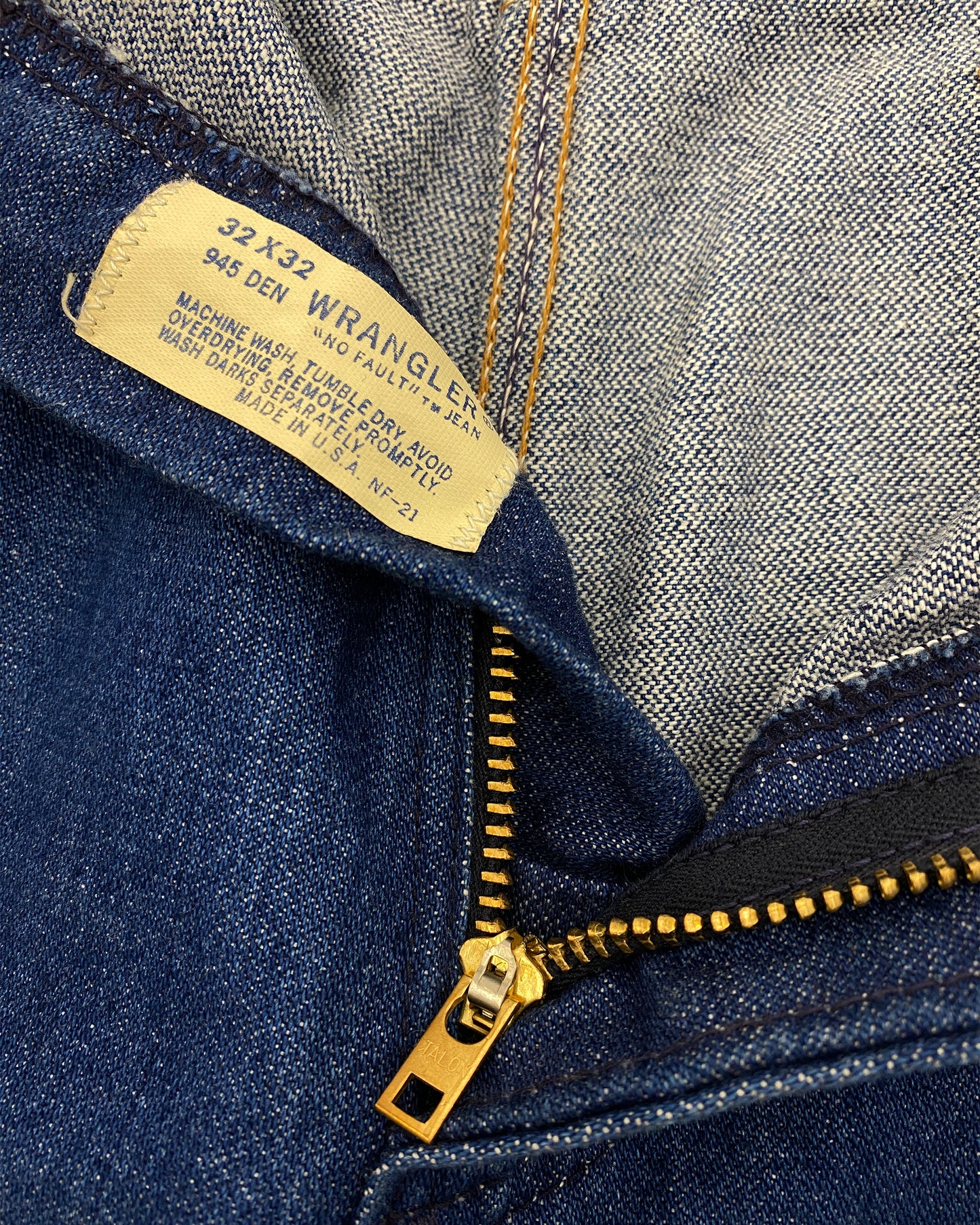 Wrangler 1970s USA Bootcut Denim Blue