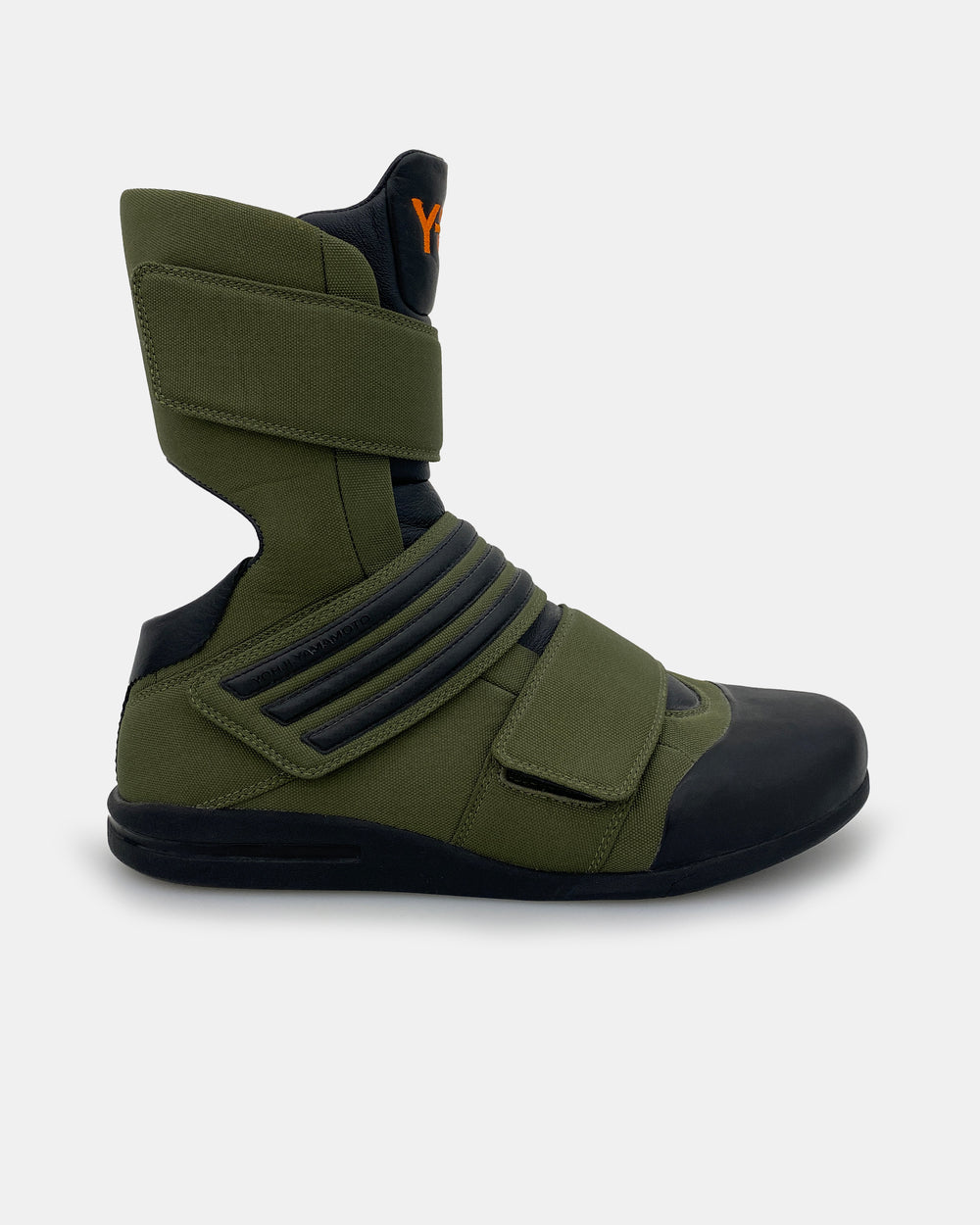 Y-3 2003 High Top Sneaker mit Klettverschluss Khaki 