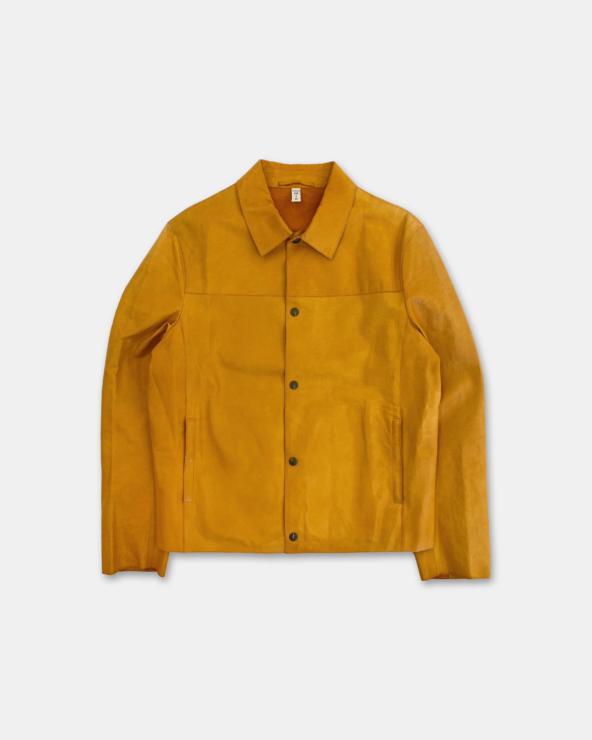 Miu Miu AW2000 Cow Leather Jacket Yellow – Knud Peters
