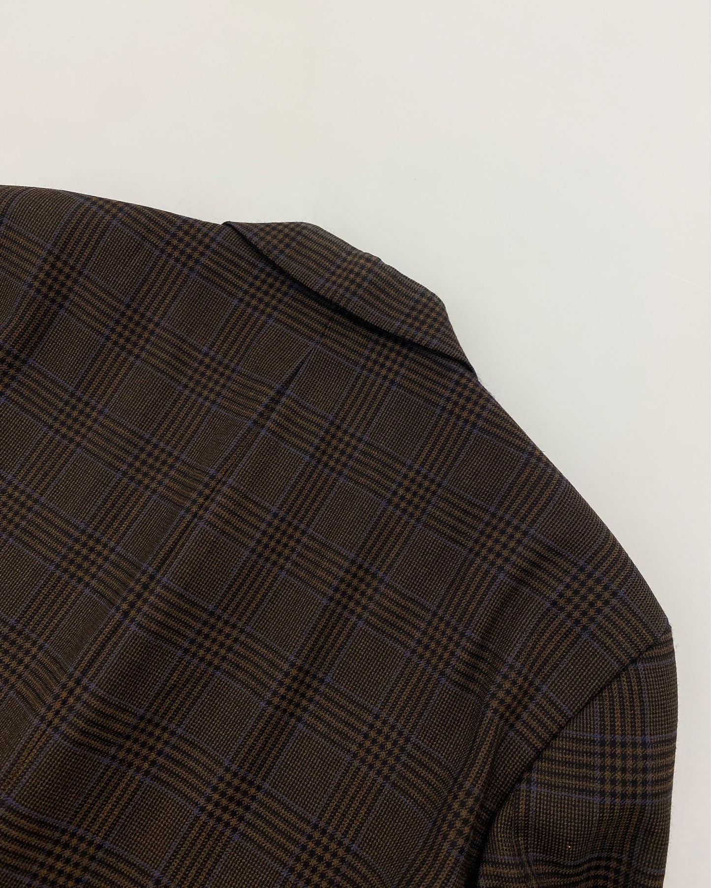 Yves Saint Laurent Pour Homme 1990s Checked Blazer Jacket Brown